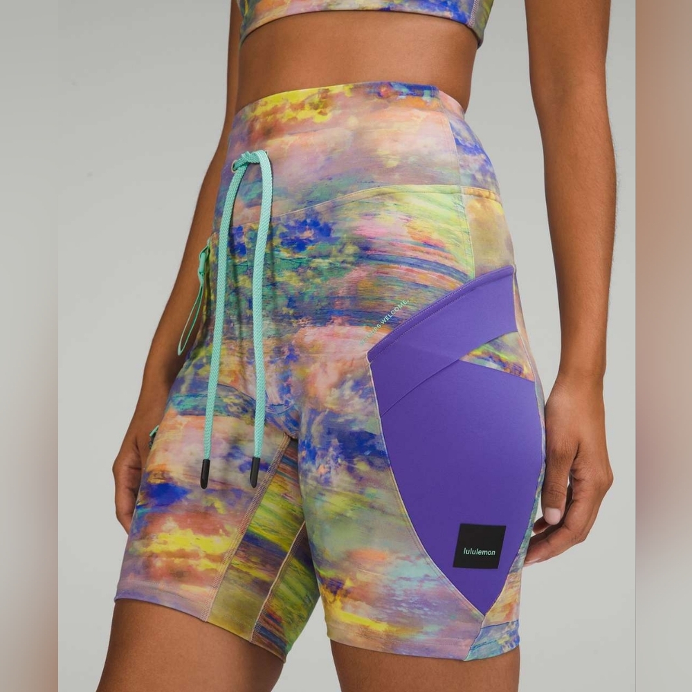 NWT Lululemon Cargo Super-HR Hiking Short 8" Altered Nature Multi Sz 2 $98